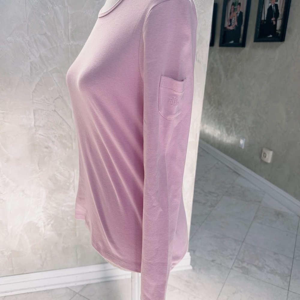 NWT Ralph Lauren Women's Pink Long Sleeve Top - Picture 3 of 4